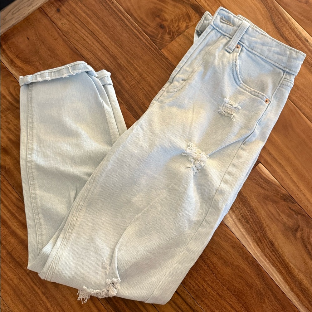 Light Blue Distressed Jeans